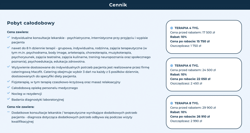 Leczenie Zaburzeń Odżywiania Prywatnie: Cennik Ośrodek Jagiellonka